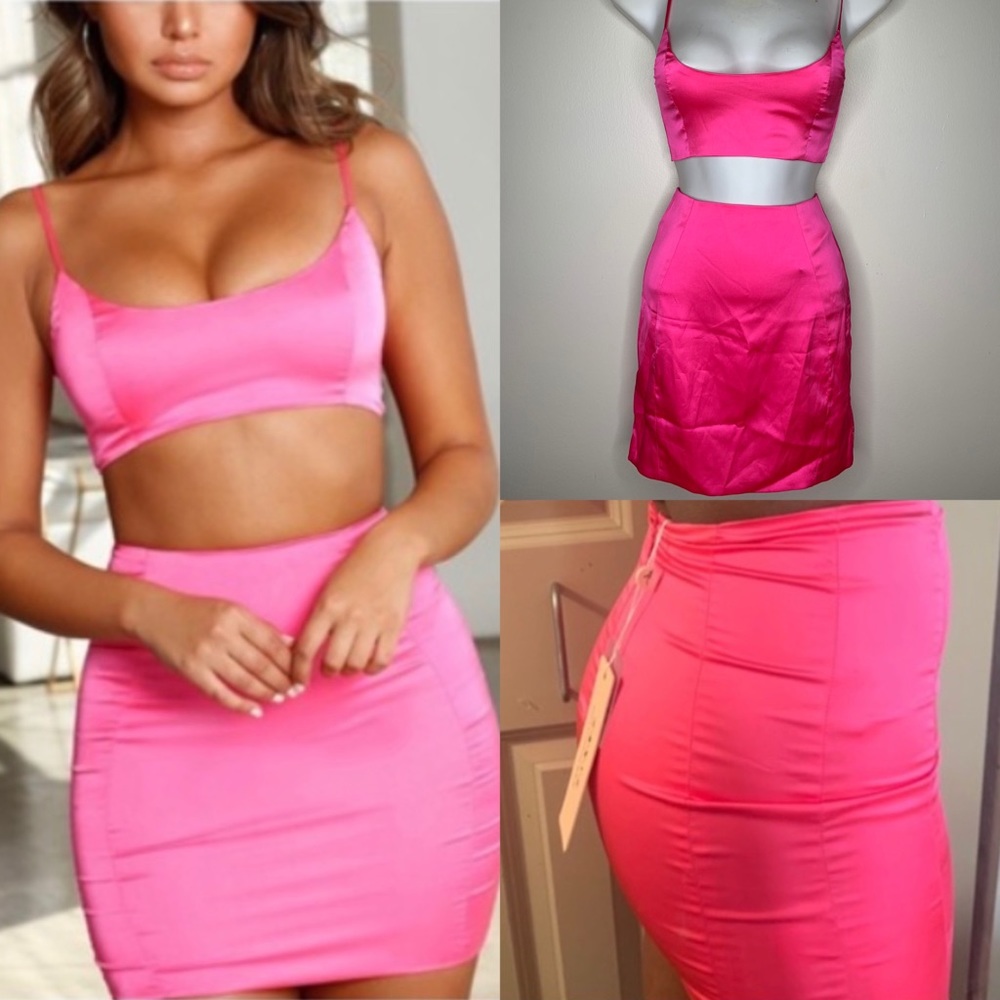 Two Piece Set - Neon Pink Never Worn